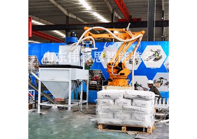 25KG純堿全自動拆包機(jī) 自動拆包機(jī)器人客戶實拍