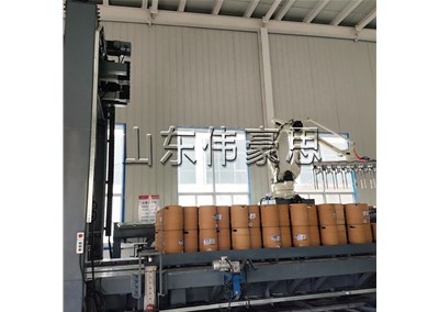 啤酒桶全自動裝車機 自動裝車設(shè)備現(xiàn)場